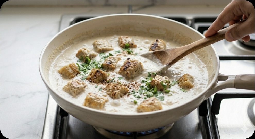 How to make Gravy Malai chaap at home