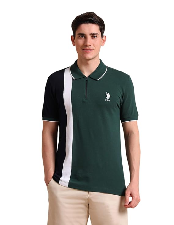 u.s. polo assn. slim fit polo t shirts for men 100% cotton, half sleeves mens tshirt